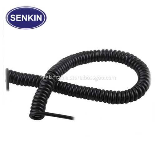 Tinned Copper PU 8 Core Spiral Cable